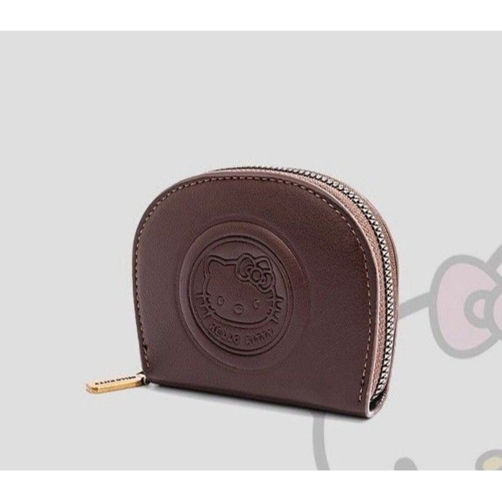 Sanrio Hello Kitty Leather Zip Around Wallet Card Holder new